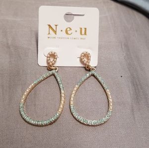 torqois rear droo earrings